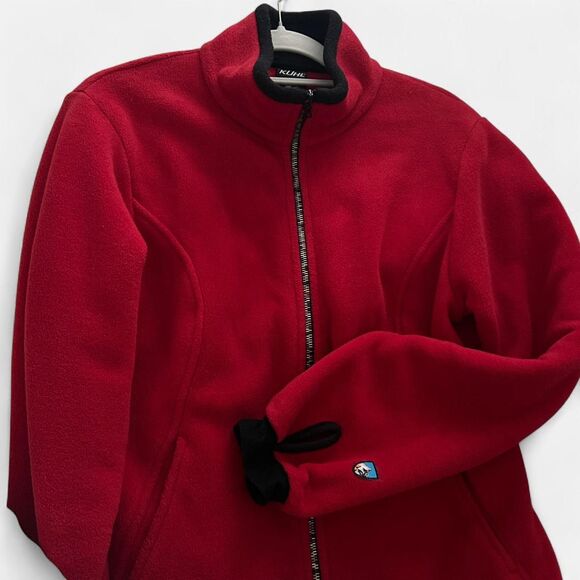 Y2K Retro Hikecore Red Kühl Fleece Zip-Up – Multicolor Zipper (Size M) - Picture 4 of 8